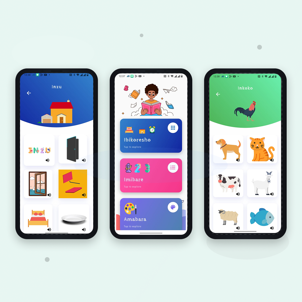 Kinyarwanda Study App UI