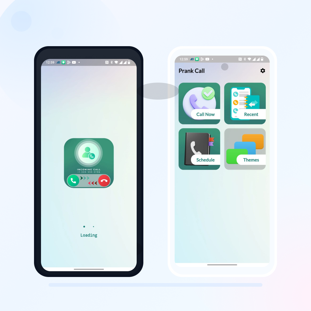 Prank Call app UI